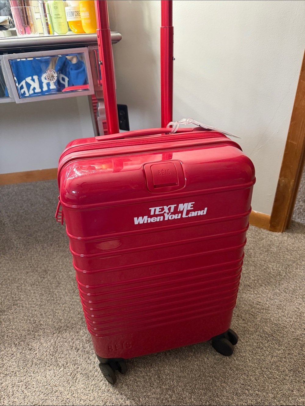 RARE Text Me When You Land Carry On Suitcase